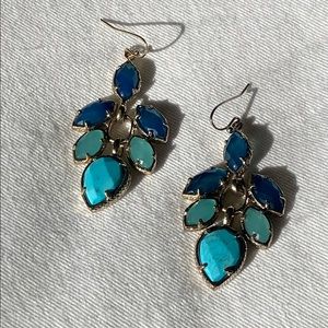KENDRA SCOTT stunning vintage pair of KS earrings with blue stones and turquoise